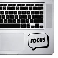StickAny Palm Series Focus Speech Bubble Sticker for MacBook Pro, Chromebook, and Laptops (Black)