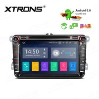 XTRONS Android 9.0 Car Stereo Radio DVD Player GPS Navigator 8 Inch Touch Display Double Din Head Unit Supports WiFi Bluetooth 5.0 Backup Camera DVR OBD TPMS Full RCA Output for VW EOS Passat Golf