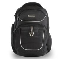 Perry Ellis Men's P13 Business Laptop Backpack with Tablet Pocket, Black, One Size