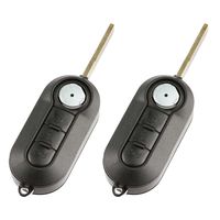 Flip Key fits Fiat 500 500L 2012 2013 2014 2015 Keyless Entry Remote (LTQF12AM433TX), Set of 2