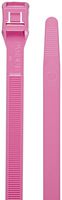 Panduit IT9100-CUV16B In-Line Cable Tie, Weather Resistant Nylon 6.6, UV Magenta, 124 Min Tensile Strength, 3.94" Max Bundle Diameter, 0.065" Thickness, 0.350" Width, 14.1" Length (Pack of 100)
