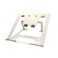 Lofekea Foldable Aluminum Laptop Stand Ventilated Portable Ergonomic Notebook Riser for Desk,Multi-Angle Adjustable Portable Anti-Slip Mount for 10"-15.6" MacBook, Office Laptop, Tablet (Silver)