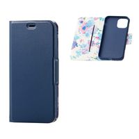ELECOM-Japan Brand-Smartphone Soft Leather Case Thin and Magnetic Type for Girl Compatible with iPhone 11 Pro Navy PM-A19BPLFUJNV