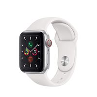 Apple Watch Series 5 (GPS + Cellular, 40mm) - Silver Aluminum Case with White Sport Band