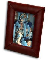 Dacasso Mocha Leather Picture Frame, 4 by 6-Inch