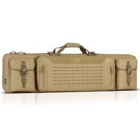 Savior Equipment Urban Warfare Tactical Double Carbine Long Rifle Bag Gun Case Firearm Backpack w/Pistol Handgun Case - 46 Inch Flat Dark Earth Tan