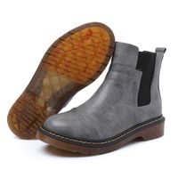 Redacel Women's Boots Black Ankle Rain Shoes Anti Slip Short Elastic Rain Boots Slip On Boots (36,Gray