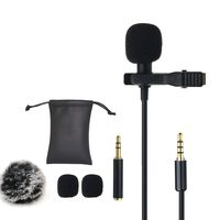 Ruittos Lavalier Clip Microphone, Mini Omnidirectional Condenser Interview Microphone for Apple Device, iPhone XR XS 8 7 Samsung, HTC, Video Recording, DSLR Camera, Conference, Voice Dictation, 5 Ft C