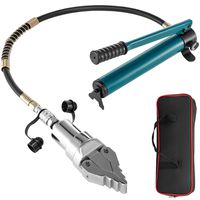 Happybuy Hydraulic Flange Spreader 12T Manual Hydraulic Flange Separator Integral Split type 81mm Flange Wedge 6mm/0.24in in in Tip Thickness Splitter With Pump For Commissioning And Dismantling