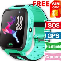 [SIM Card Included] Kids Smart Watch Phone GPS Tracker for Girls Boys, Kid Smartwatch SOS Anti-Lost Cellphone Game Camera Flashlight Child Outdoor Sport Wrist Watch Back to School Summer Toy