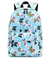 Abshoo Lightweight Water Resistant Floral Butterfly Backpacks For Teen Girls Women School Bookbags (Floral Butterfly Blue)
