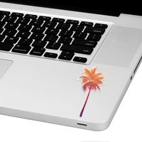Sunset Palm Tree Laptop Trackpad Sticker 3" Tall x 1.5" Wide