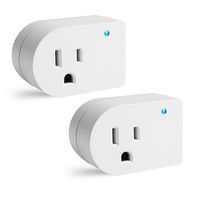 Single Surge Protector Plug, Grounded Outlet Wall Tap Adapter with Indicator Light, 1 Outlet,245J/125V, UL, White, 2Pack