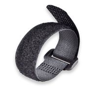 Fastening Tape Cable Ties by Conwork Reusable Hook & Loop Cinch Straps Cord Management 20-Pack (9" Long / 3/4" Wide, Black)