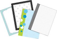Barker Creek - Office Products Chevron and Dots Designer Computer Paper Set, 50 Each of 4 Designs (SS-0756)