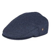 VOBOOM Men's Herringbone Flat Ivy Newsboy Hat Wool Blend Gatsby Cabbie Cap (Navy, M)