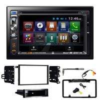 Dual Electronics XDVD256BT 6.2" 2-DIN DVD/CD Bluetooth Receiver, Metra 99-2011 Dash Kit for Select 1990-2012 GM Vehicles, Metra Antenna Adapter, Enrock Rearview Waterproof Camera
