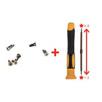 6pcs/Set Bottom case Screws + 1pcs Dual Sided 5 Point Pentalobe Screwdriver for MacBook Retina 15-inch A1707 (Touch Bar) (EMC 3072) (EMC 3162) Laptop 2016-2018