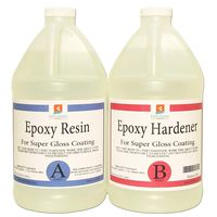 EPOXY Resin Crystal Clear 1 Gallon Kit. for Super Gloss Coating and TABLETOPS