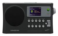 Sangean All in One Compact Portable Digital WiFi Internet Radio with Built-in Speaker, Earphone Jack, Dual Alarm Clock, Plus 6ft Aux Cable to Connect Any Ipod, Iphone or Mp3 Digital Audio Player