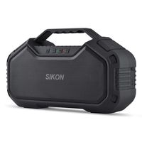 Sikon Portable Bluetooth Speaker, 40W IPX7 Waterproof Speaker, HD Stereo Sound & Deep Bass Pairing Speaker, 15-Hours Playtime with 7200mAh Power Bank for Party Camping Travel Hiking Outdoor, Black
