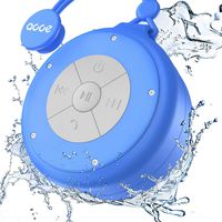 OJA Shower Speaker, Mini Wireless Waterproof Bluetooth Speaker, 5W Driver, Suction Cup, Portable Speakerphone, Built-in Mic, Hands-Free Calling (Blue)