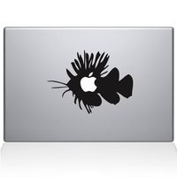 The Decal Guru Apple Fish MacBook Decal Vinyl Sticker - 15" MacBook Pro (2016 & Newer) - White (0151-MAC-15X-W)