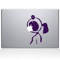 The Decal Guru 0079-MAC-15P-LAV Hungry Dog Decal Vinyl Sticker, 15" MacBook Pro (2015 and Older), Lavender