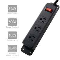 Desktop 3 AC Outlets Power Strip US Plug, Jgstkcity Power Strip Surge Protector with 3.28Ft Power Cord,Smart Surge Power Strip Socket(3-Outlet Ports)