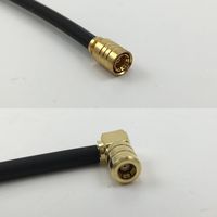 6 inch RG174 SMB FEMALE to SMB FEMALE ANGLE Pigtail Jumper RF coaxial cable 50ohm High Quality Quick USA Shipping