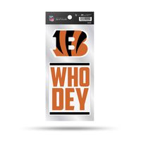 NFL Cincinnati Bengals Double Up Die Cut 2-Piece Sticker Sheet