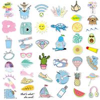 TYLCC Stickers for Hydro Flask Water Bottles Laptop Tablet Phone Guitar Skateboard,45-Pack Travel Durable Vinyl Waterproof Trendy Stickers for Teens,Kids,Girls,Boys,Women