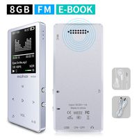 MYMAHDI MP3/MP4 Music Player, 8GB Portable Audio Player with Photo Viewer, Voice Recorder, FM Radio, A-B Playback, E-Book, Metal Body, Build-in Speaker with Headphone(Expandable Up to 128GB) Silver