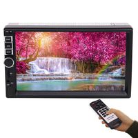 7 Inch Double Din Capacitive Touch Screen Car Stereo with Bluetooth car Stereo MP5 Player Car Radio Audio car Stereo Player Support SD/USB/AUX/SWC/Rear View Camera/Remote Control