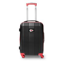 Denco NFL Kansas City Chiefs Round-Tripper Two-Tone Hardcase Luggage Spinner