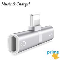 Headphones Adapter for iPhone X/XS/XS MAX/XR/8/8 Plus/7/7 Plus/11 Headset Jack Adaptor Cable Charger Splitters Earphone Dongle Connector Convertor 2 in 1 Accessories,Music & Charger Adapter