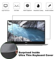 2 Pack Matte Anti-Glare Screen Protector for Dell XPS 13 9365 9370 13.3" Laptop with Surprise Keyboard Skin, Help for Your Eyes Reduce Fatigue