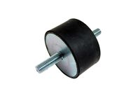 JW Winco 351.1-38-25-3/8-55 Series GN 351.1 Rubber Cylindrical Vibration Isolation Mount with 2 Threaded Studs, Inch Size, 1.50" Diameter, 1.00" Height, 3/8-16 Thread (Pack of 5)