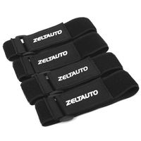 Zeltauto Elastic Hook and Loop Cable Tie Fastening Cable Strap Adjustable Magic Securing Cord Organizer (Black, 16 In, 4 Pcs)