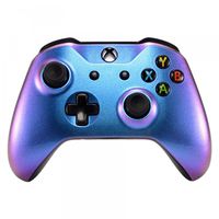 eXtremeRate Purple and Blue Chameleon Front Housing Shell Faceplate for Microsoft Xbox One X & One S Controller