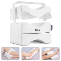 Elviros Knee Pillow for Side Sleepers, Orthopedic Memory Foam Wedge Contour Leg Pillow, Multi Position Use for Pregnancy, Sciatica Relief, Back, Leg, Hip, and Joint Pain