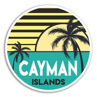 2 x 10cm Cayman Islands Vinyl Stickers - Travel Sticker Laptop Luggage #18037 (10cm Wide)