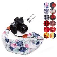 Camera Strap Scarf Vintage Floral Fabric DSLR Universal Neck Shoulder Belt For Women by Deanoy(Pink)