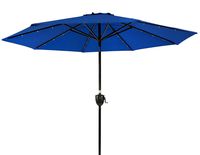 Sun-Ray 9' Solar Umbrella w/Bluetooth Speaker - OLEFIN - Royal Blue