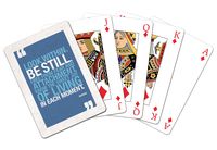 Tree-Free Greetings Standard Playing Card Deck, Be Still Themed Inspirational Quote Art (15216)