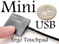 Worlds Smallest USB Computer Touchpad, Trackpad, Mouse, Wired, 1.1 x 1.3 inches Ergo Touchpad Mini USB ETP001MTPUSB