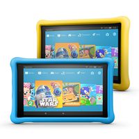 Fire HD 10 Kids Edition Tablet 2-Pack, 10.1" 1080p Full HD Display, 32 GB, Blue/Yellow Kid-Proof Case (Previous Generation - 7th)
