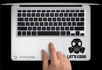 Let's Cook Gas Mask Vinyl Car Sticker Symbol Silhouette Keypad Track Pad Decal Laptop Skin Ipad Macbook Window Truck Motorcycle