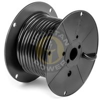 Spartan Power 50 Feet Black 1/0 AWG Battery Cable Made in The USA UL Listed 100% Pure Cooper Wire