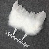 Baby Wing and Headband Photo Clothing Set Little Angel Photography Prop for Photographic Studio